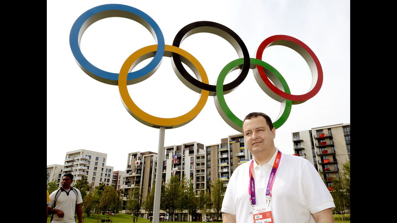The prime minister of Serbia, Ivica Dacic, has the Olympic rings inserted in his head every other day between 2 and 3:30 p.m.   "It only hurts when I chew," he says of the elaborate surgical procedure.