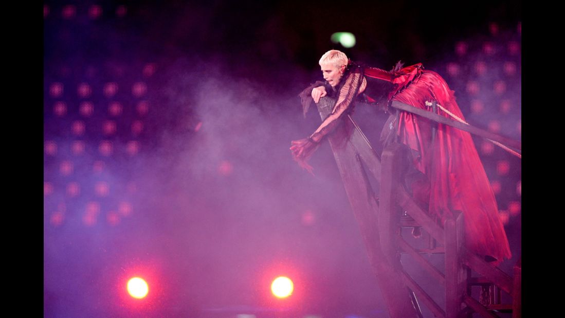 Annie Lennox performs during the closing ceremony.