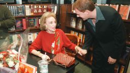 Former Editor-in-Chief of Cosmopolitan magazine, Helen Gurley Brown, is seen during the promotion of her new book "I''m Wild Again" at Barnes & Noble in New York City February 18, 2000.