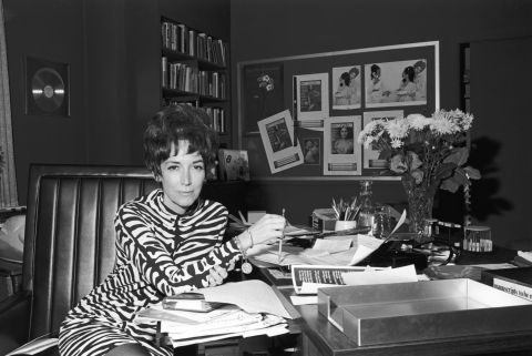 Gurley Brown in her office at Cosmopolitan in the 1960s.