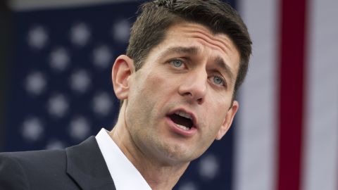 Ryan speaks after Romney announced him as his running mate in Norfolk, Virginia, on August 11, 2012.