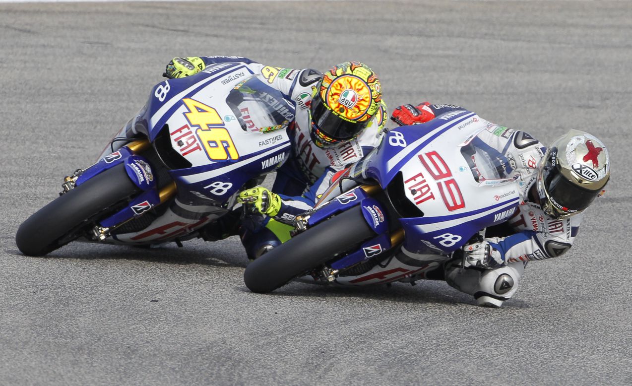 Rossi won the world championship in Lorenzo's first two years with the team, but the Spaniard usurped him after finishing fourth in 2008 and second in 2009.