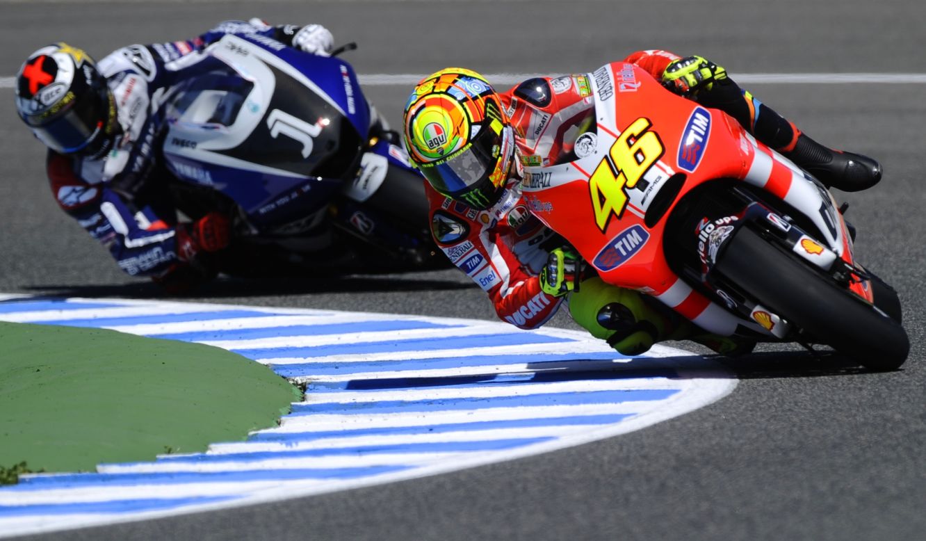Seven-time world champion Rossi has struggled since joining Ducati in 2011, having taken with him his No. 46 -- the number with which his bike has always been adorned to commemorate the first win by his father, who was also a motorbike racer. 