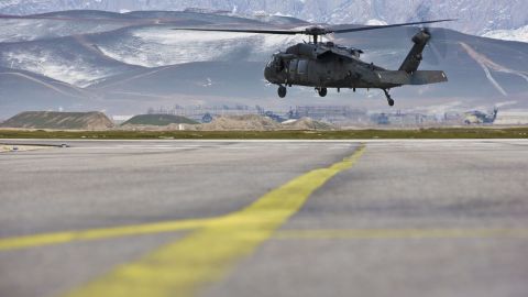 This UH-60 Black Hawk helicopter in Afghanistan is believed to be similar to the helicopter that crashed on Thursday.