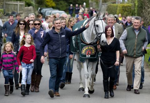 2012 Grand National winner Neptune Collonges has a big fan club after winning the most famous national hunt race in the world.