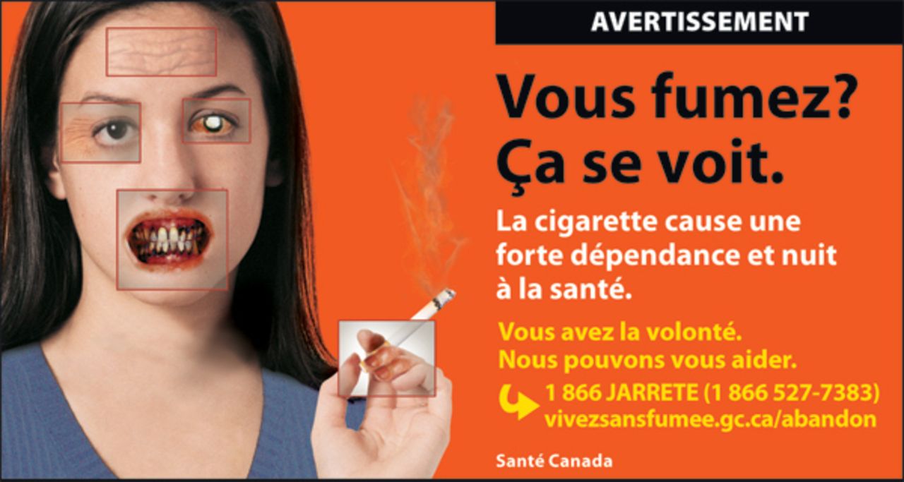 It's the latest in a global move toward graphic health warnings on cigarettes, a movement first started in Canada in 2001. Canada requires at least 50% of the packet to contain health warnings - only 19 countries require warnings that size or larger.