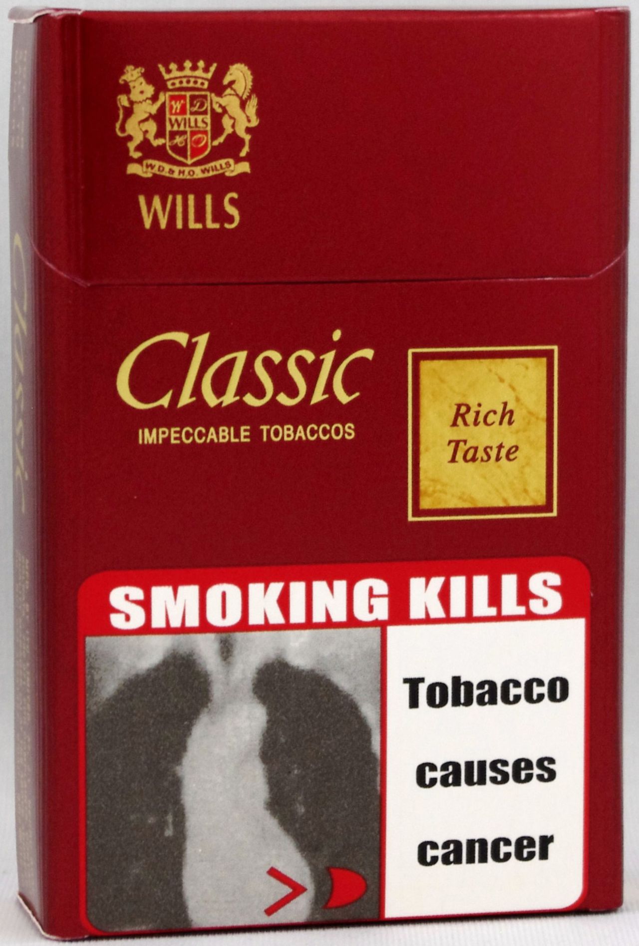 According to the World Health Organization, picture warnings are required on tobacco packages in 42 countries, like this graphic warning in India.