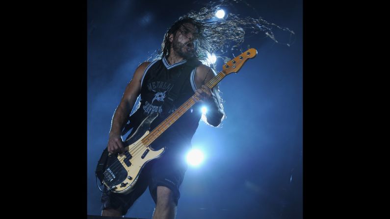 Robert Trujillo of Metallica. The band doesn't voice its political opinions. 