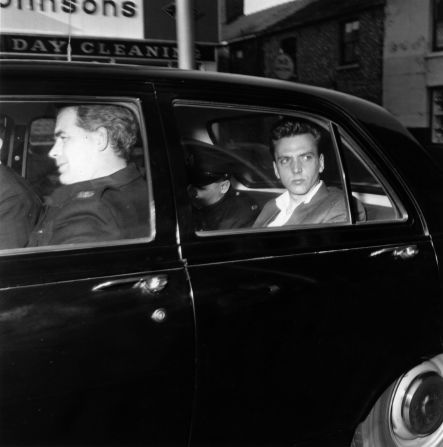 Ian Brady in police custody prior to his court appearance for the murder of three children in 1965. Brady and his partner Myra Hindley became known as the "Moors Murderers" after burying their young victims on Saddleworth Moor, Greater Manchester, UK.