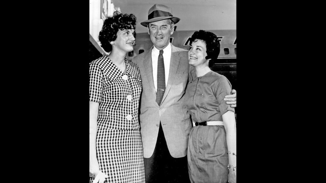 Jimmy Stewart with Mike's daughters Judy, left, and Mimi.