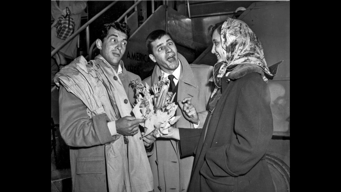 Dean Martin and Jerry Lewis clowning as Martin and Lewis for Rotunno's camera.