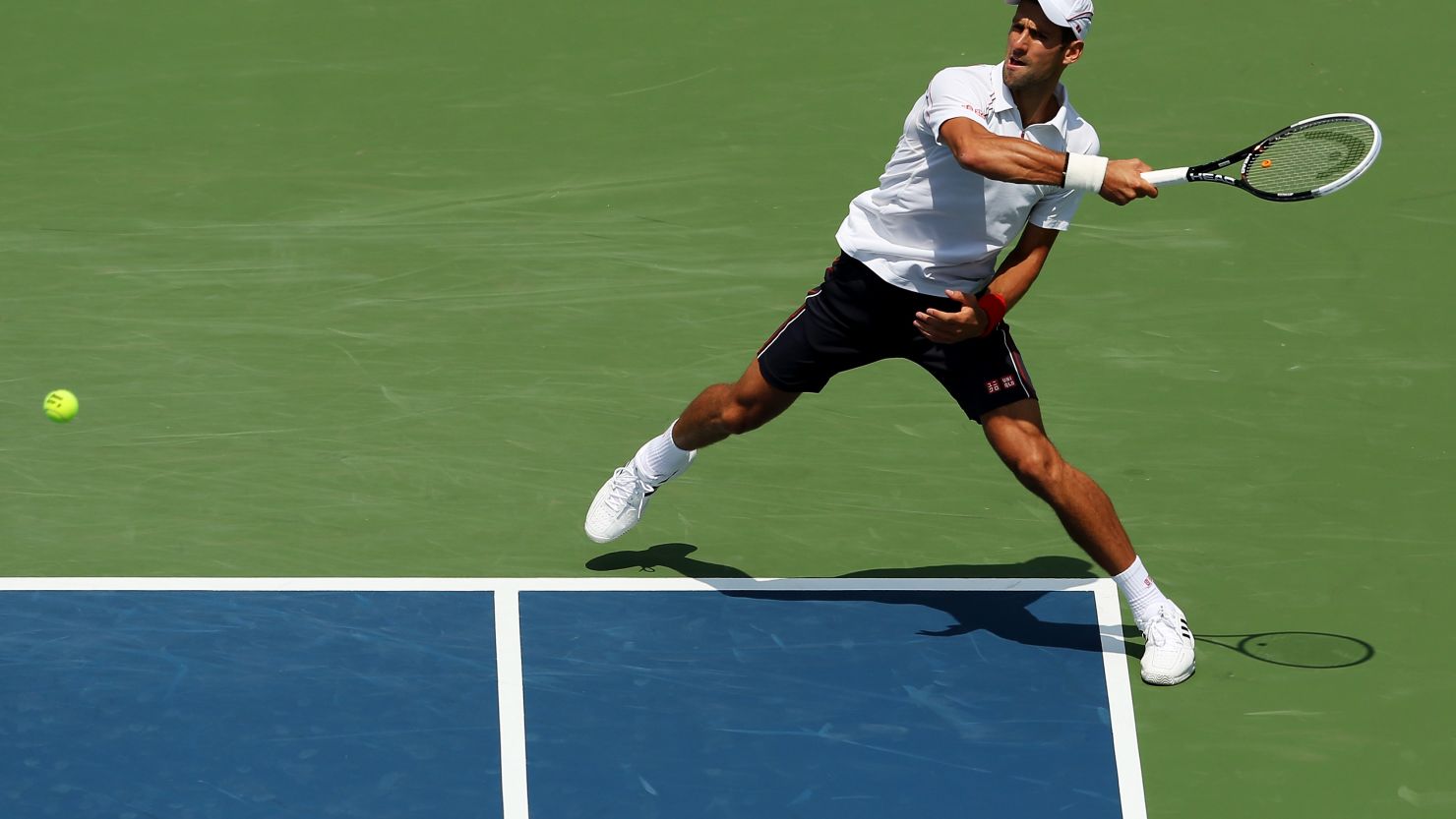 Novak Djokovic will play Argentina's Juan Martin Del Potro in the semifinals of the Cincinnati Masters on Saturday 