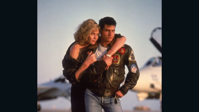 Tom Cruise and Kelly McGillis in  1986 film Top Gun.