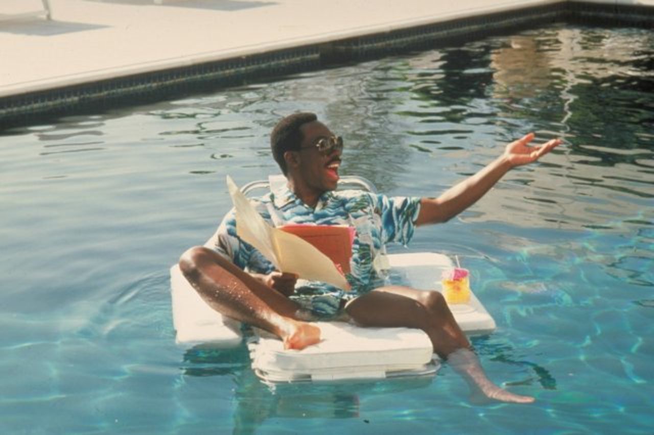 Actor Eddie Murphy in 1987 film "Beverly Hills Cop II." The action movie, Scott's first to follow box office hit "Top Gun," helped make him a household name.