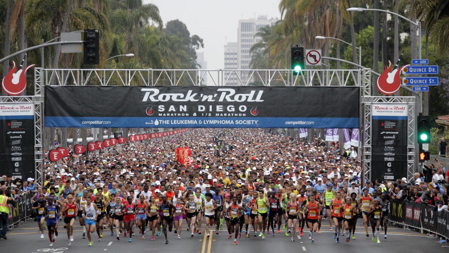  Runners start the 15th annual Rock 'n' Roll Marathon in June in San Diego. 
