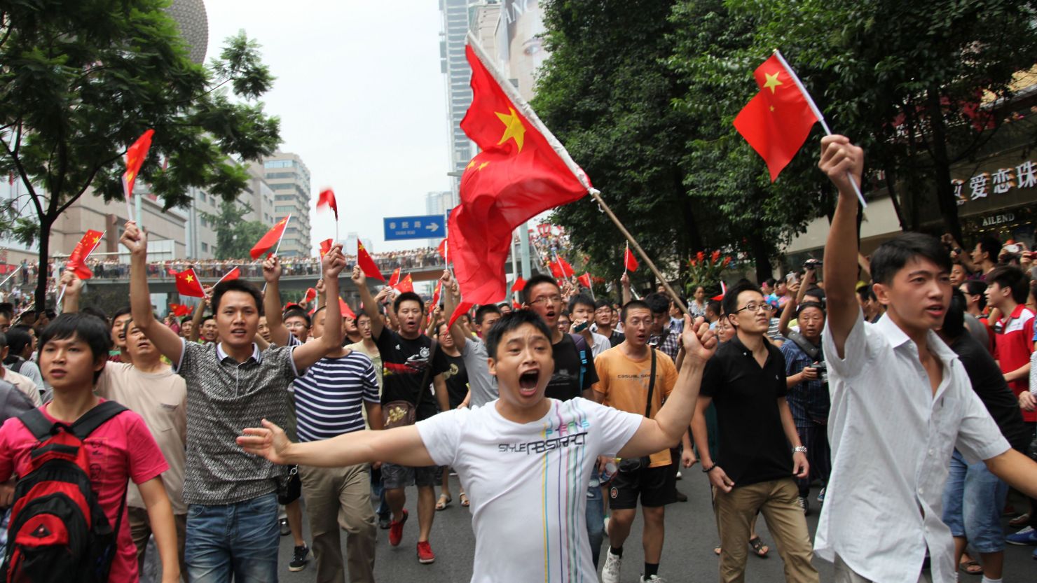 Anti-Japanese protests erupted across many Chinese cities earlier this month.