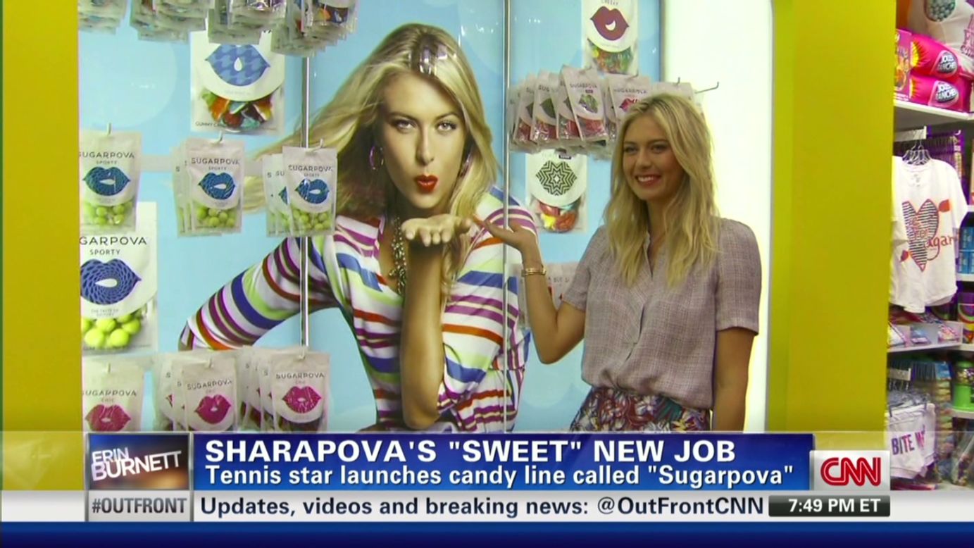 Maria Sharapova's fame has brought endorsements that saw Forbes magazine rate her as the highest-paid female athlete in the world, with annual earnings of over $18 million. She has her own clothing line and a candy called Sugarpova.