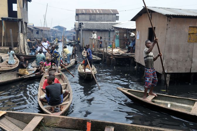 Makoko is one of the many chaotic human settlements that have sprouted in Lagos in recent years. 
