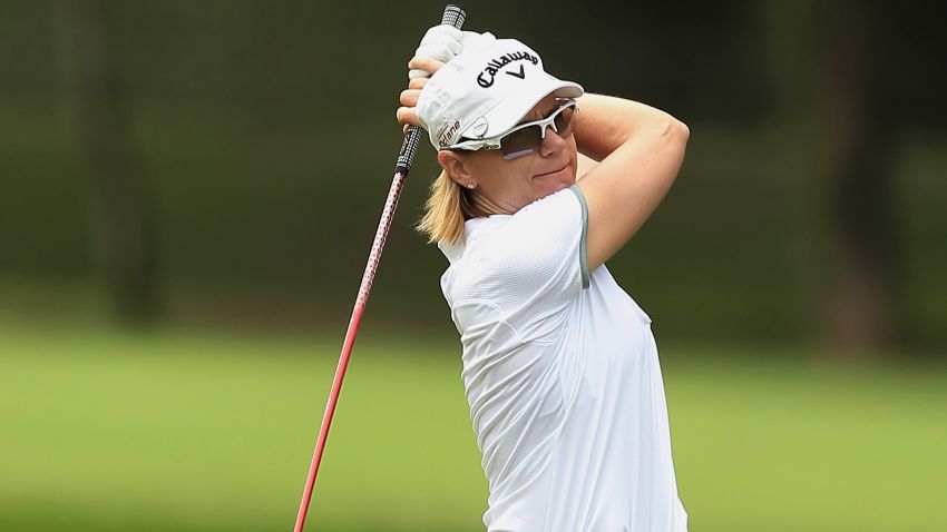 	RIO DE JANEIRO, BRAZIL - MAY 04: Annika Sorenstam of Sweden hits a shot during the pro-am prior to the start of the LPGA Brazil Cup at the Itanhanga Golf Club on May 4, 2012 in Rio de Janeiro, Brazil. (Photo by Scott Halleran/Getty Images) 