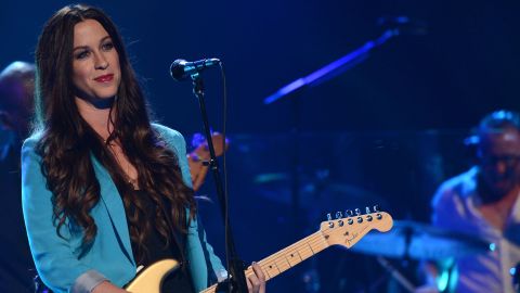 Singer Alanis Morissette at a concert in Los Angeles, California, on August 9, 2012.