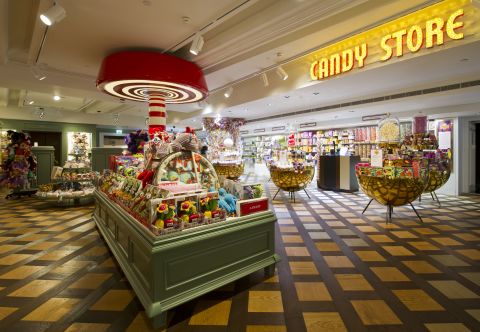 In the Candy Store, Papa Bubble makes confections throughout the day while shoppers browse soft toys and dolls with a sweet spot.