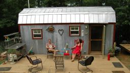 Downsizing from a 1,500-square-foot house to a tiny 168-square-foot dwelling in Floyd, Virginia, Hari Berzins says she loves the freedom when it comes to tiny living. "We live larger on our 3-acre hillside," she said. "We have more time to enjoy each other, tend to our large garden and cultivate a supportive community."See more photos of their charming home on Hari Berzin's iReport.