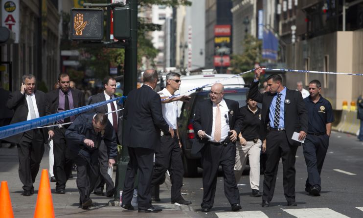 Law enforcement at the scene of the shooting.