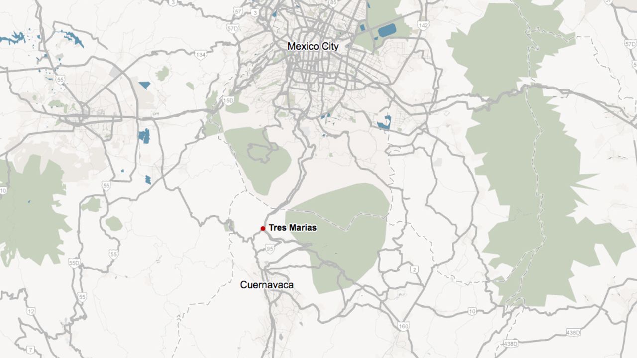 The gunmen attacked the vehicle on a highway between Mexico City and Cuernavaca, near the town of Tres Marias.