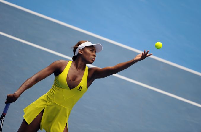 As her career continued and her interest in fashion grew, Williams began to experiement with her on-court outfits. At the 2010 Australian Open, the seven-time grand slam champion sported this neon yellow number.