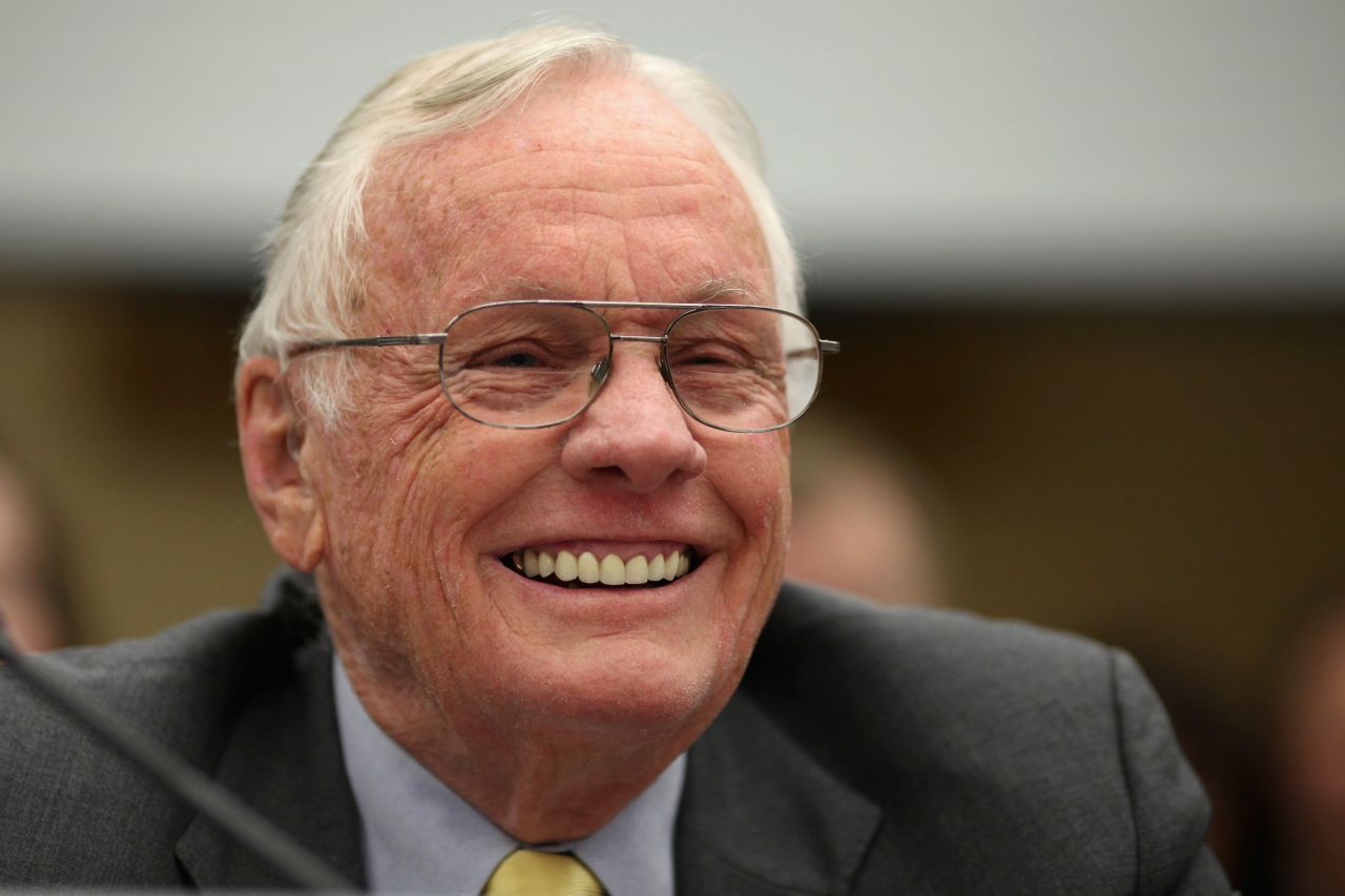 Armstrong testifies before the House Science, Space, and Technology Committee about human space flight on Capitol Hill in September 2011.