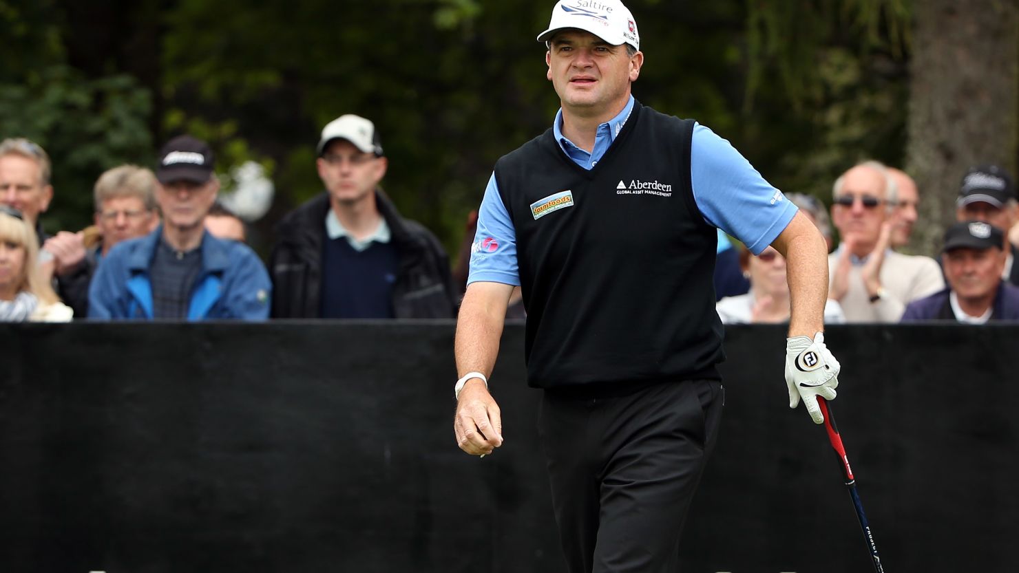 Paul Lawrie strode to a commanding four shot victory in the Johnnie Walker Championship at Gleneagles.