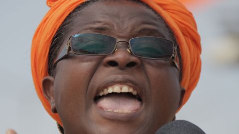Isabelle Ameganvi, pictured, leader of the opposition Let's Save Togo, called for a "one-week sex strike, fasting and prayers."