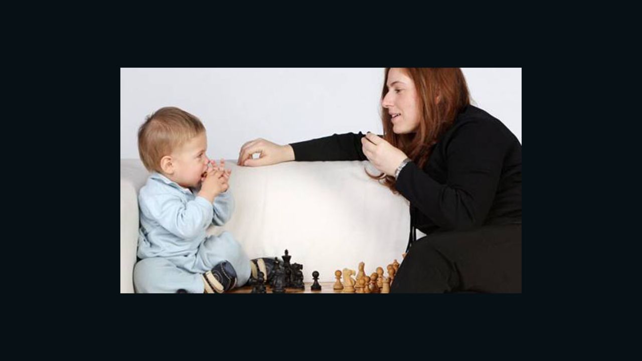 Polgar in 2005 with her son, Oliver. 