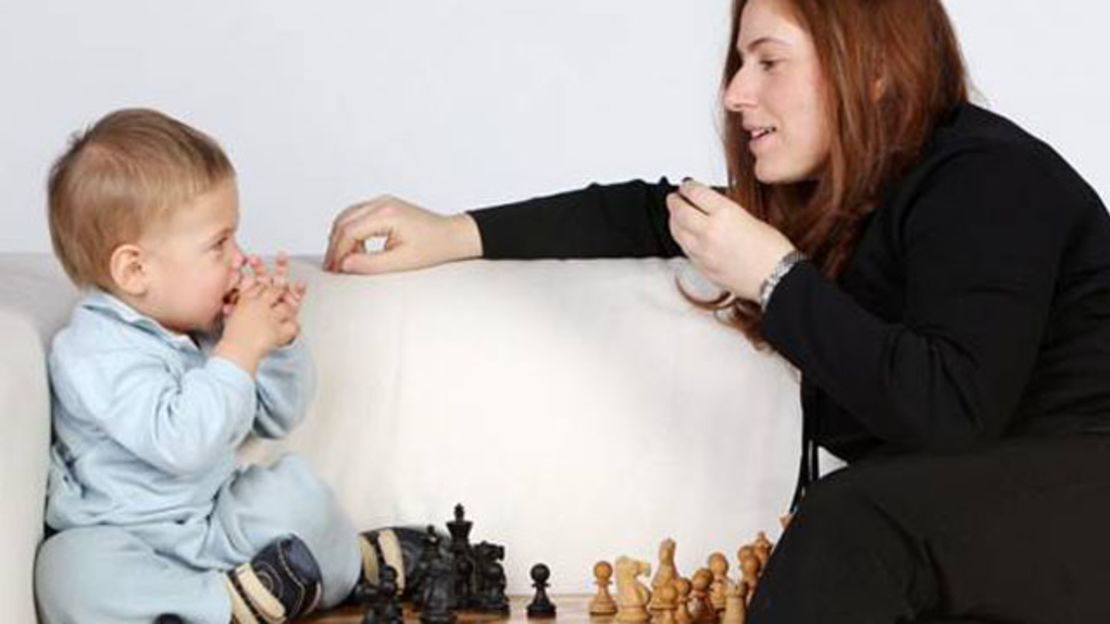 Polgar in 2005 with her son, Oliver. 