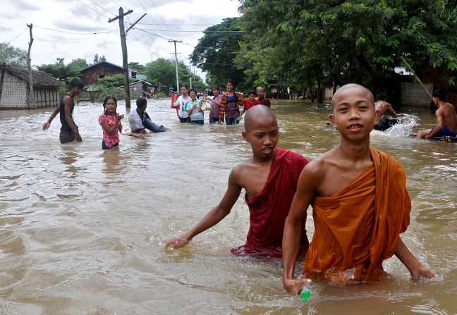 Flooding is common during Myanmar's long rainy season, which lasts from June to October.