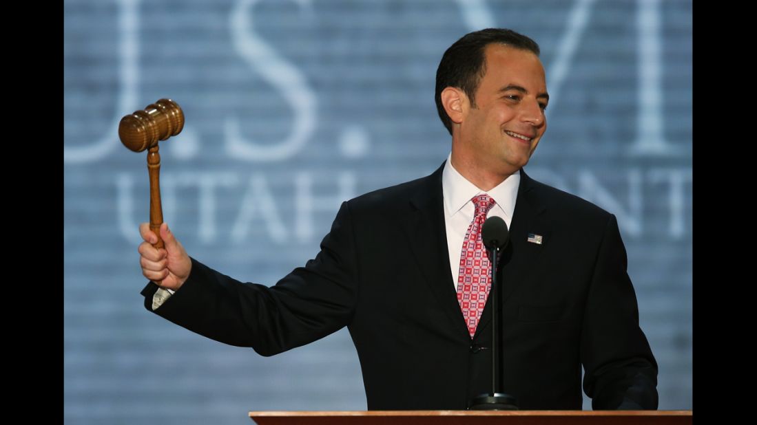 Priebus raises the gavel as he convenes the Republican National Convention.