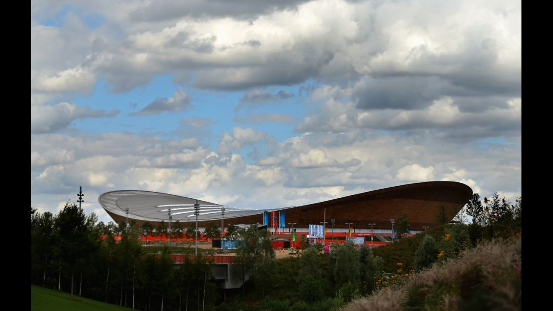 A general view shows the Olympic Velodrome.