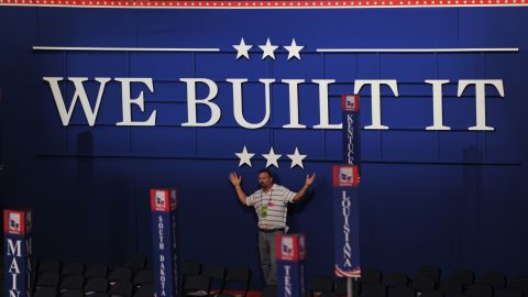 "We Built It" is Tuesday's theme at the GOP convention in Tampa, Florida