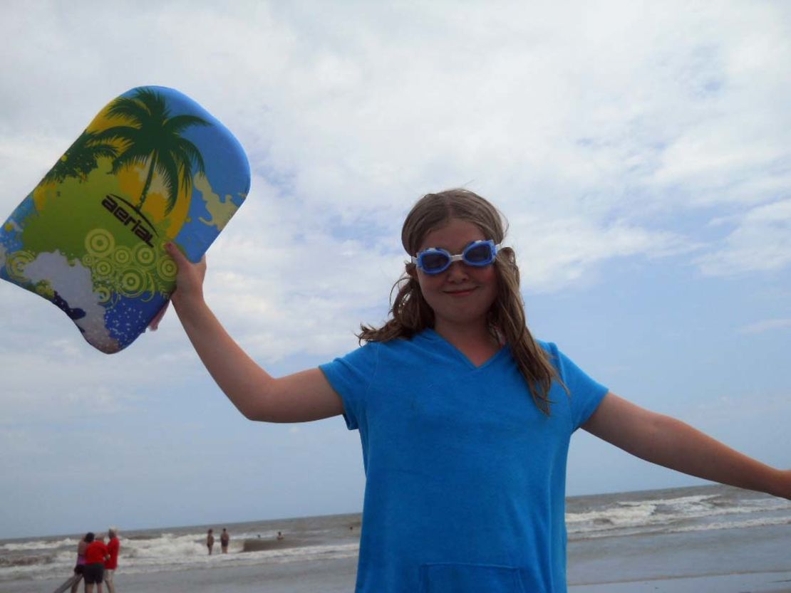 A board and goggles from Grandma were a hit with Savannah on Hilton Head Island, South Carolina. 