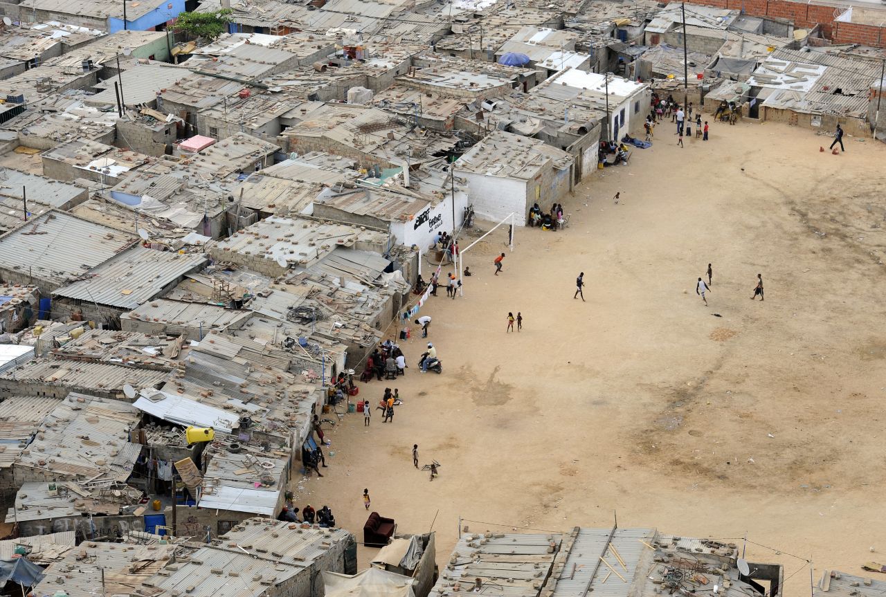 But despite the progress made since 2002, Angola remains one of the most unequal societies in the world. In Luanda, millions of people live in crowded shantytowns, like  the Boa Vista slum (pictured), in squalid conditions.