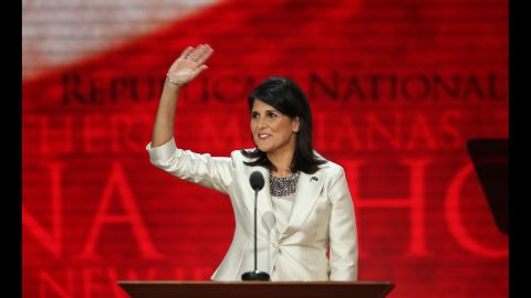 South Carolina Gov. Nikki Haley, shown here at the 2012 Republican National Convention, is a GOP star but Tom Ervin calls her "a disaster."