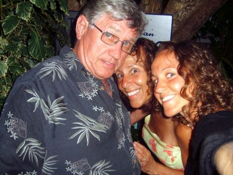Elder, her husband, Jim, and daughter Jacquelyn in the Virgin Islands.