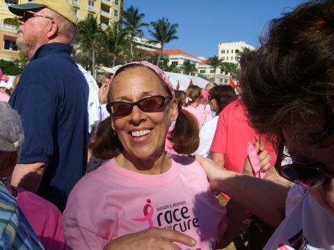 Leslie Elder participates in the 2010 Race for the Cure. She was diagnosed with cancer four separate times.