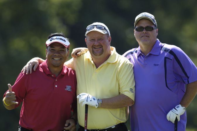 Camaraderie is the order of the day as competitors go off in three balls in an attempt to qualify for the final shootout.