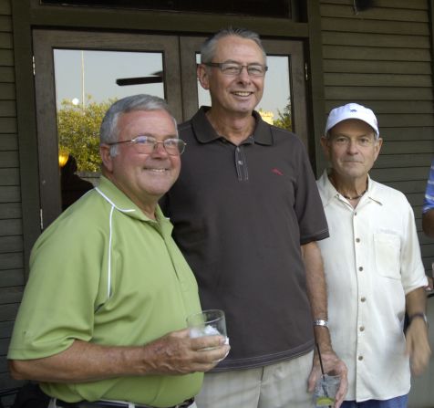 Bob Yelton, left, with fellow competitors Paul Ciancanelli (center) and his brother Don. The trio have taken part in all 29 editions of the World Amateur Handicap championship.