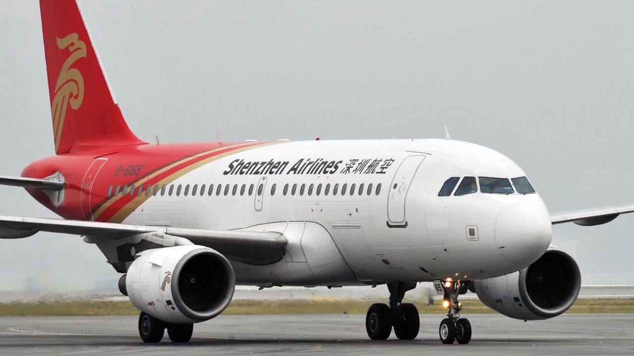 A Shenzhen Airlines Airbus A319 plane taxis at an airport in October 2011.