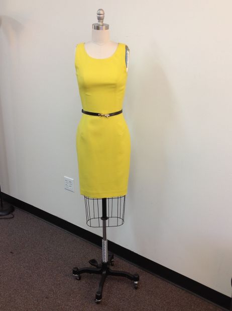 Madekwe's character has yet to wear this yellow L'Wren Scott dress on set. But Madekwe told CNN she's looking forward to it.