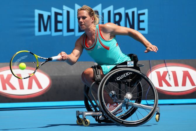 Not only is Esther Vergeer the female world number one in wheelchair tennis, but she also holds the remarkable record of 465 unbeaten singles matches over almost a decade. 