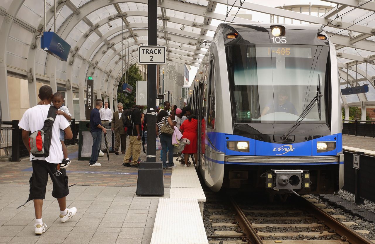 When the DNC pushes Charlotte's population of almost 750,000 by 35,000, many will use LYNX to get around the city. LYNX is a 9.6-mile light rail line serviced by the Charlotte Area Transit System.