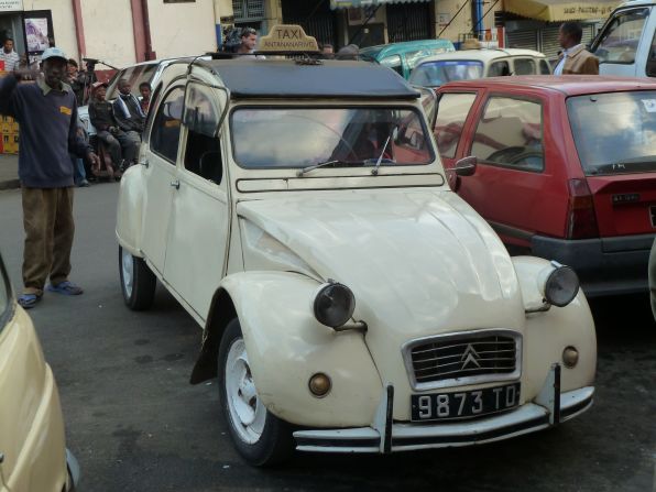 This taxi, manufactured by the French carmaker Citroen, is an example of the country's international influence.